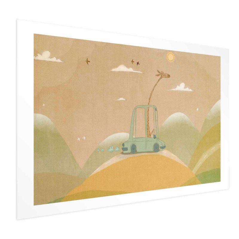 Plakat Artgeist Podróżująca żyrafa 30x21 cm bez ramy 1 szt
