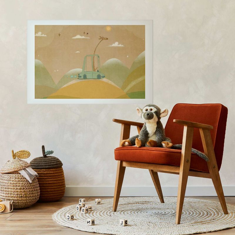 Plakat Artgeist Podróżująca żyrafa 30x21 cm bez ramy 1 szt