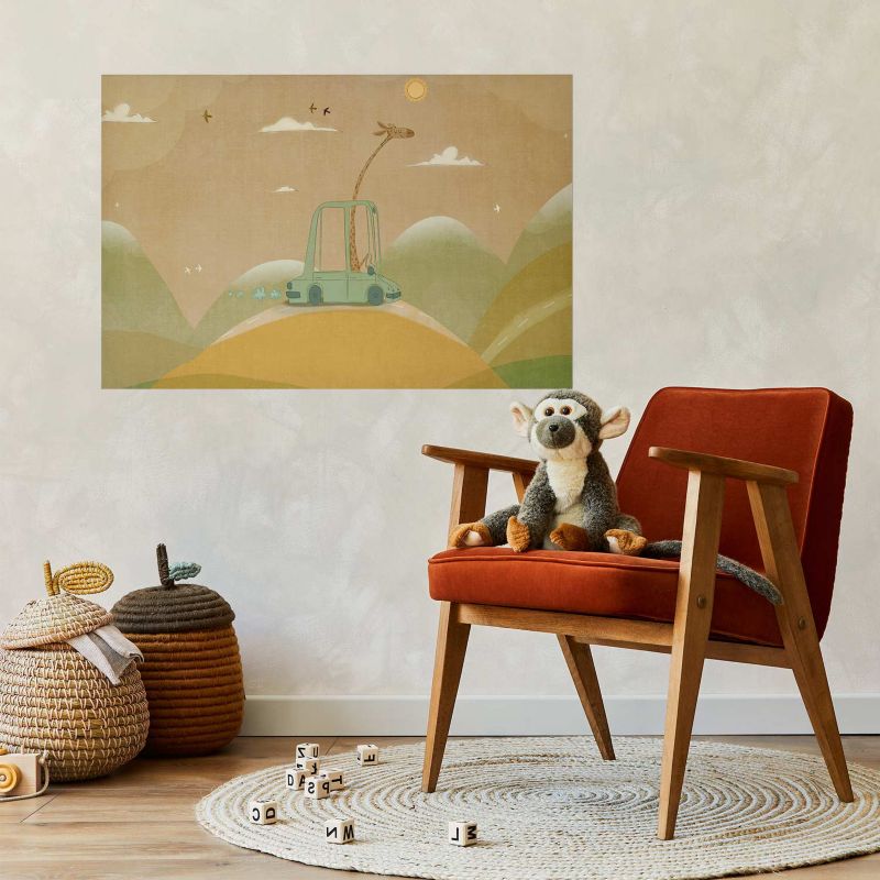Plakat Artgeist Podróżująca żyrafa 42x29,7 cm bez ramy 1 szt