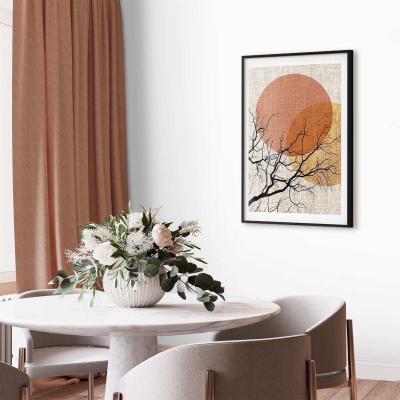 Plakat Artgeist Podwójny księżyc 40x60 cm z ramą czarną 1 szt