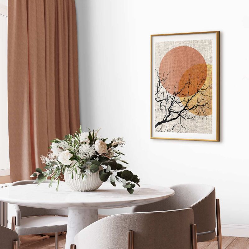 Plakat Artgeist Podwójny księżyc 60x90 cm z ramą złotą 1 szt