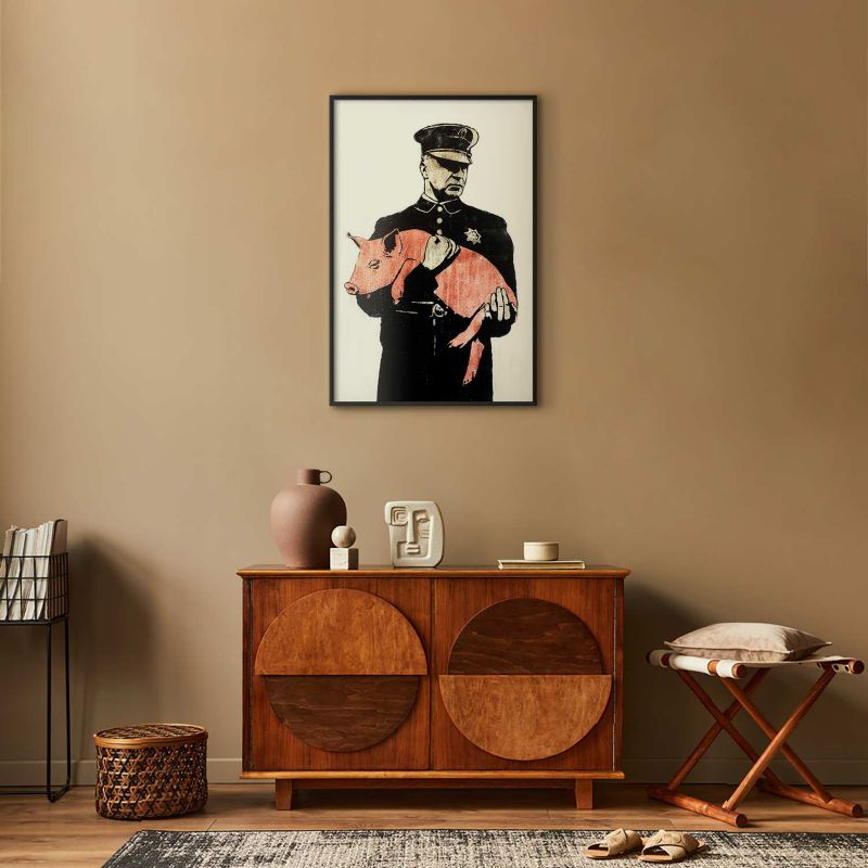 Plakat Artgeist Policyjna świnia 40x60 cm z ramą czarną 1 szt
