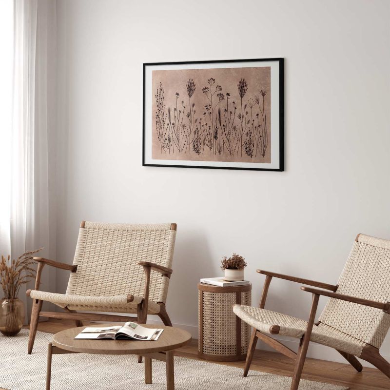 Plakat Artgeist Polne kwiaty 30x21 cm z ramą czarną 1 szt