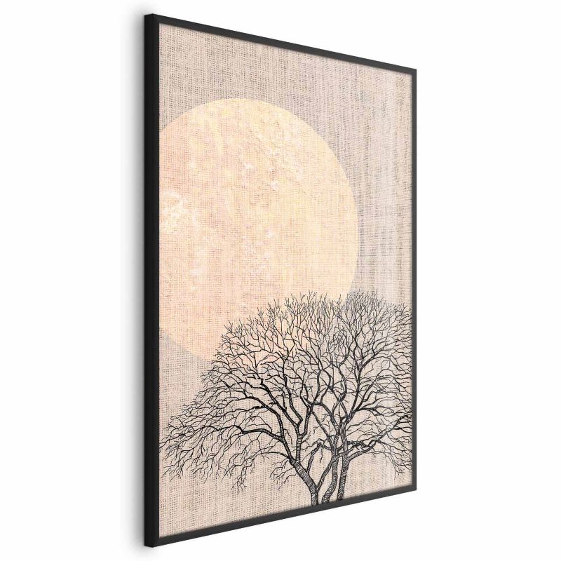 Plakat Artgeist Poranna pełnia księżyca 60x90 cm z ramą czarną 1 szt