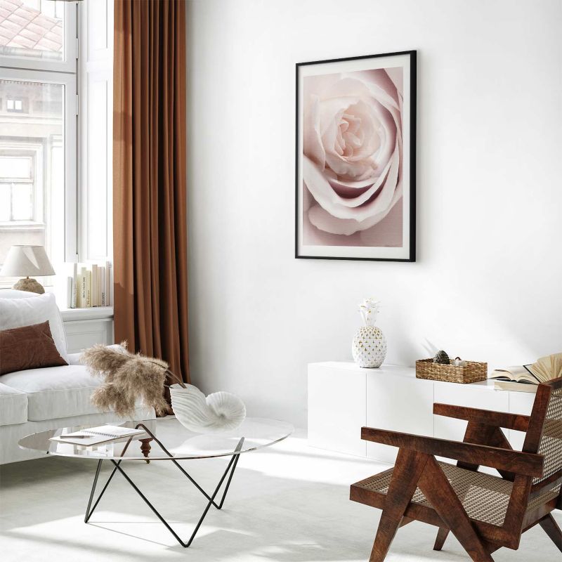 Plakat Artgeist Porcelanowa róża 21x30 cm z ramą czarną 1 szt