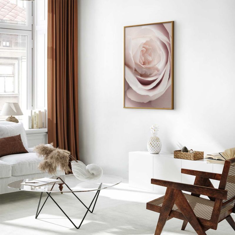 Plakat Artgeist Porcelanowa róża 21x30 cm z ramą złotą 1 szt