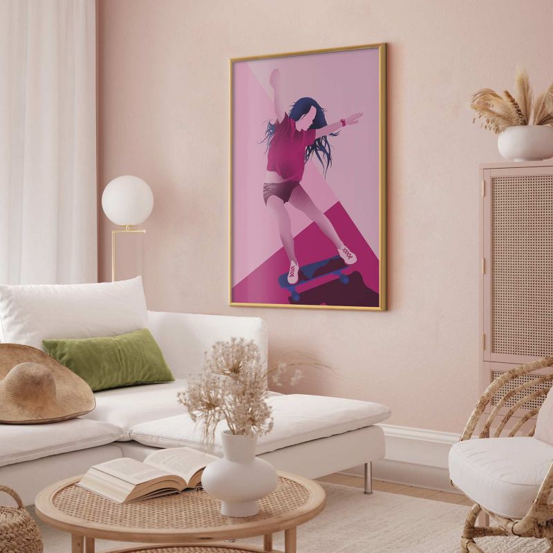 Plakat Artgeist Powerslide 21x30 cm z ramą złotą 1 szt
