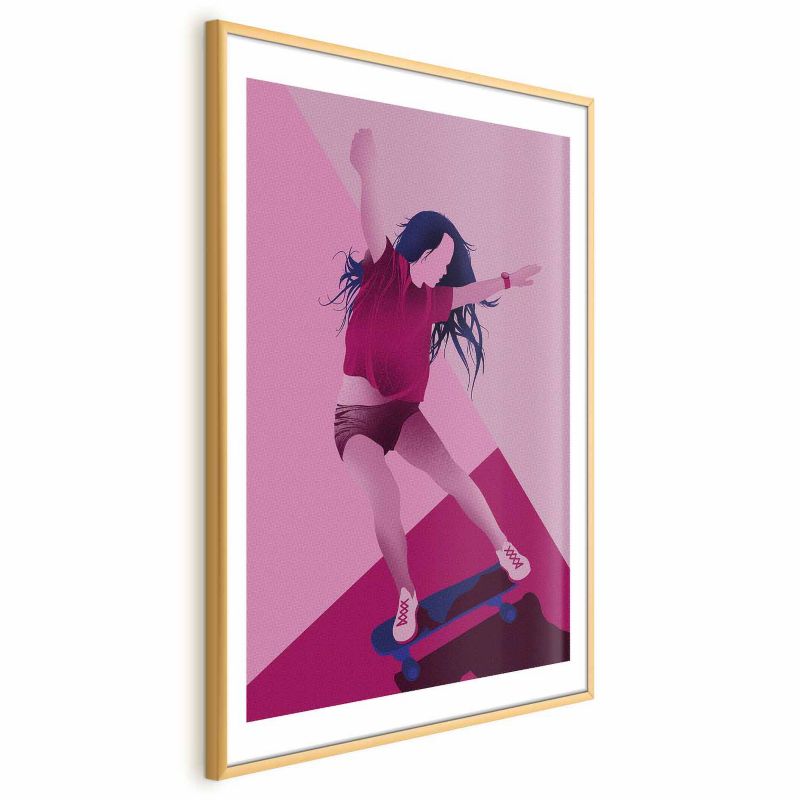 Plakat Artgeist Powerslide 60x90 cm z ramą złotą 1 szt