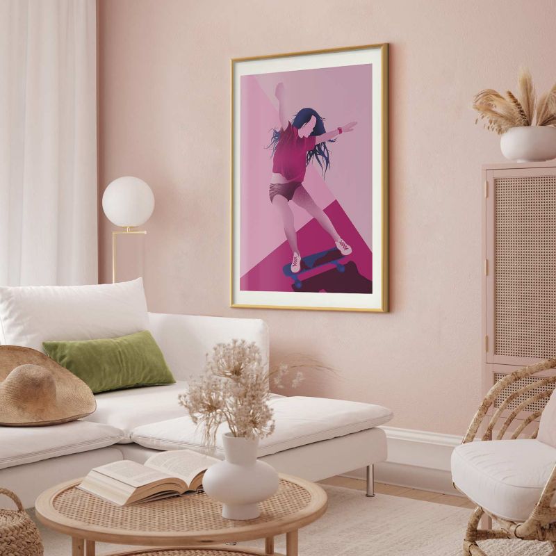 Plakat Artgeist Powerslide 60x90 cm z ramą złotą 1 szt