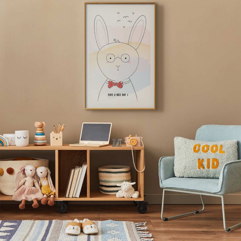 Plakat Artgeist Pozdrowienia od królika 60x90 cm z ramą złotą 1 szt