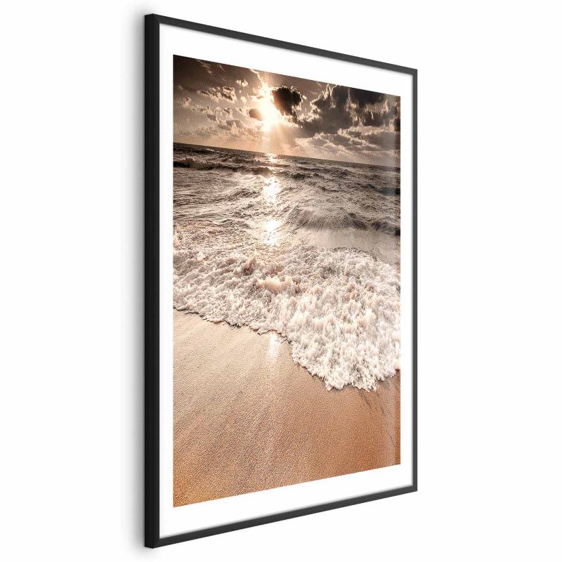 Plakat Artgeist Przestrzeń fal 60x90 cm z ramą czarną 1 szt
