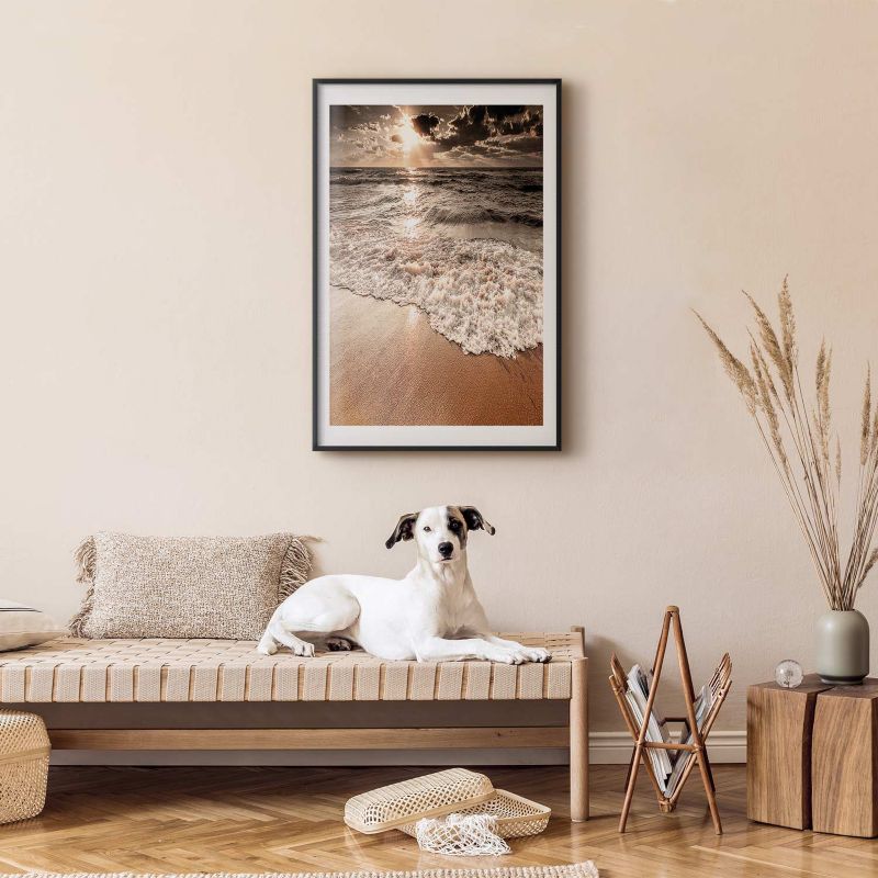 Plakat Artgeist Przestrzeń fal 60x90 cm z ramą czarną 1 szt