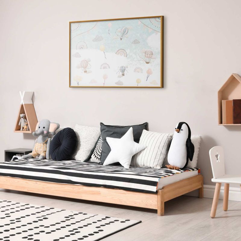 Plakat Artgeist Przygoda pośród chmur 30x21 cm z ramą złotą 1 szt