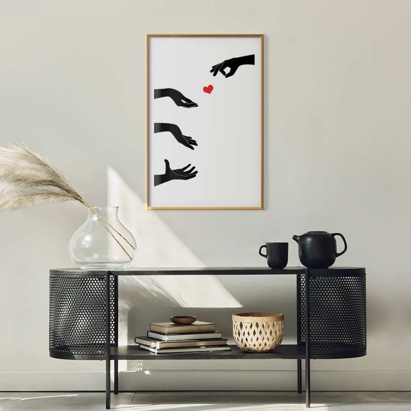 Plakat Artgeist Pstryczek 60x90 cm z ramą złotą 1 szt