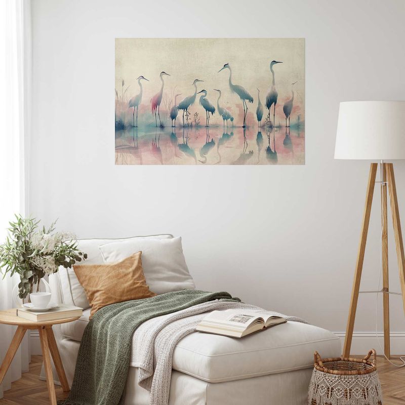 Plakat Artgeist Ptaki nad jeziorem 90x60 cm bez ramy 1 szt
