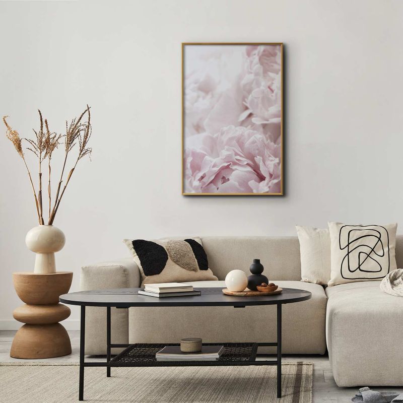 Plakat Artgeist Puszyste peonie 40x60 cm z ramą złotą 1 szt