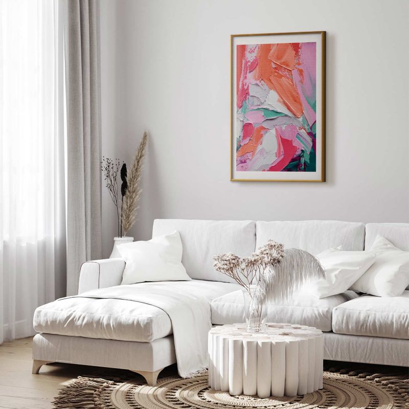 Plakat Artgeist Różowa Paleta 21x30 cm z ramą złotą 1 szt