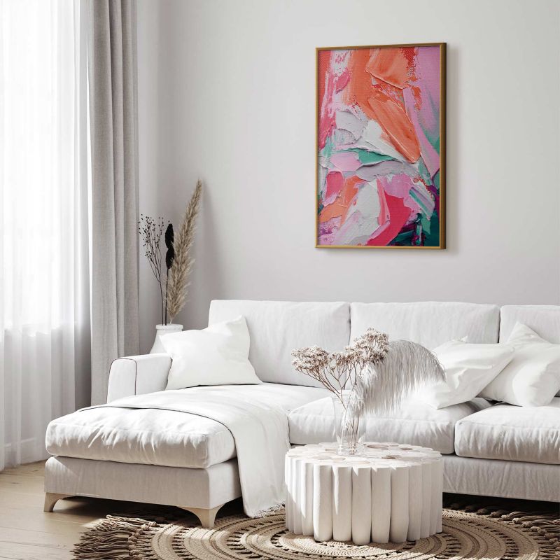 Plakat Artgeist Różowa Paleta 60x90 cm z ramą złotą 1 szt