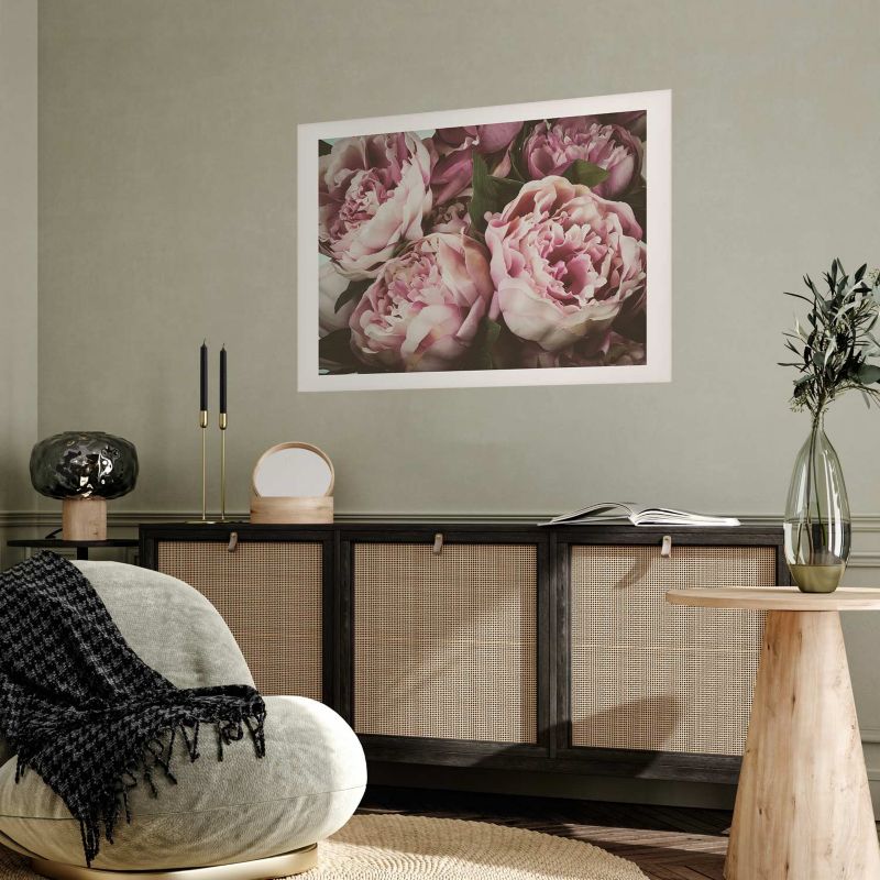 Plakat Artgeist Różowe piwonie 90x60 cm bez ramy 1 szt