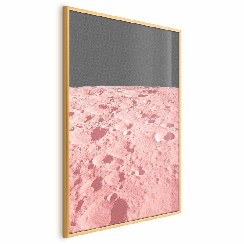 Plakat Artgeist Różowy księżyc 29,7x42 cm z ramą złotą 1 szt
