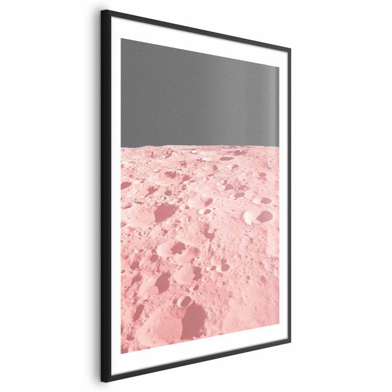 Plakat Artgeist Różowy księżyc 40x60 cm z ramą czarną 1 szt