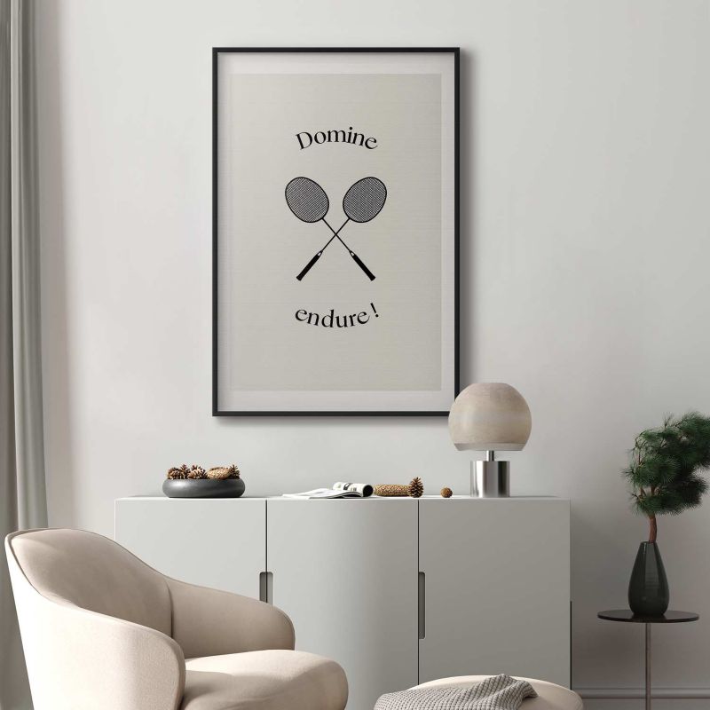 Plakat Artgeist Rakiety do badmintona 40x60 cm z ramą czarną 1 szt