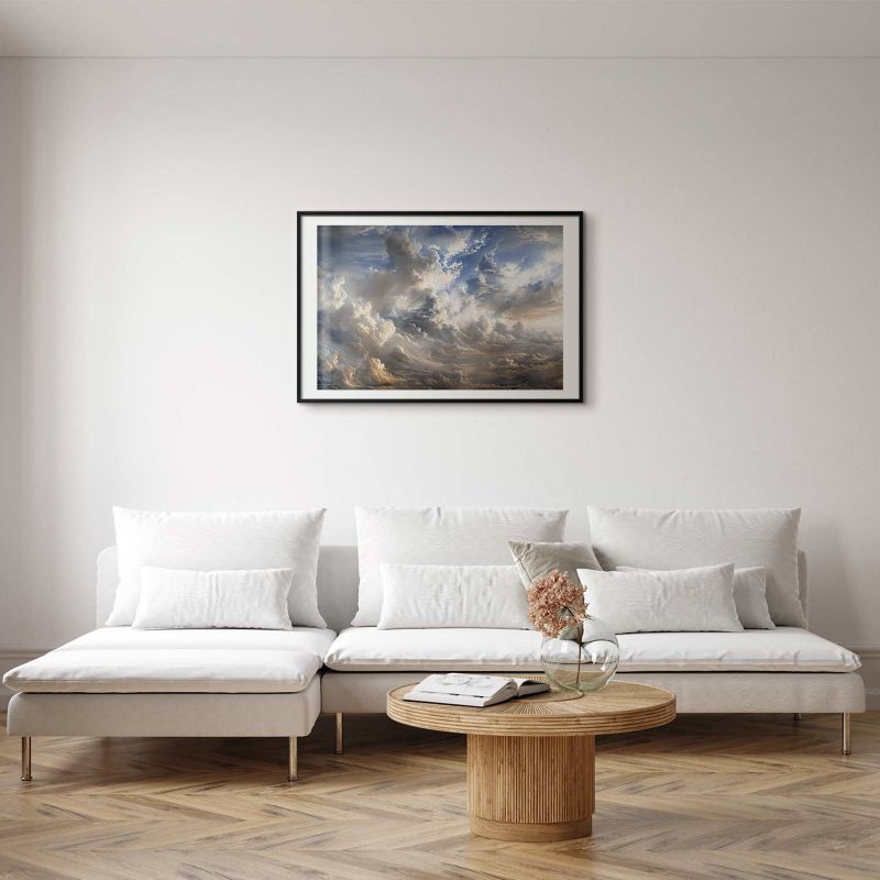 Plakat Artgeist Refleksy na chmurach 90x60 cm z ramą czarną 1 szt
