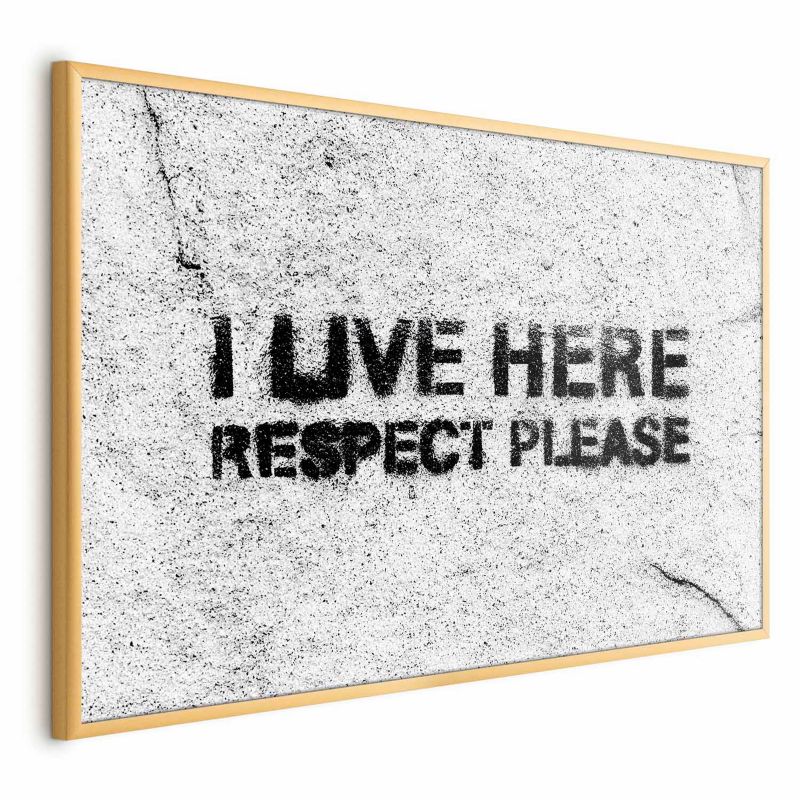 Plakat Artgeist Respect 60x40 cm z ramą złotą 1 szt