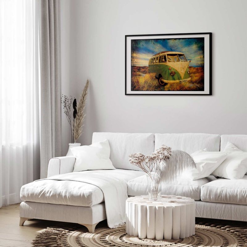 Plakat Artgeist Retro bus 30x21 cm z ramą czarną 1 szt