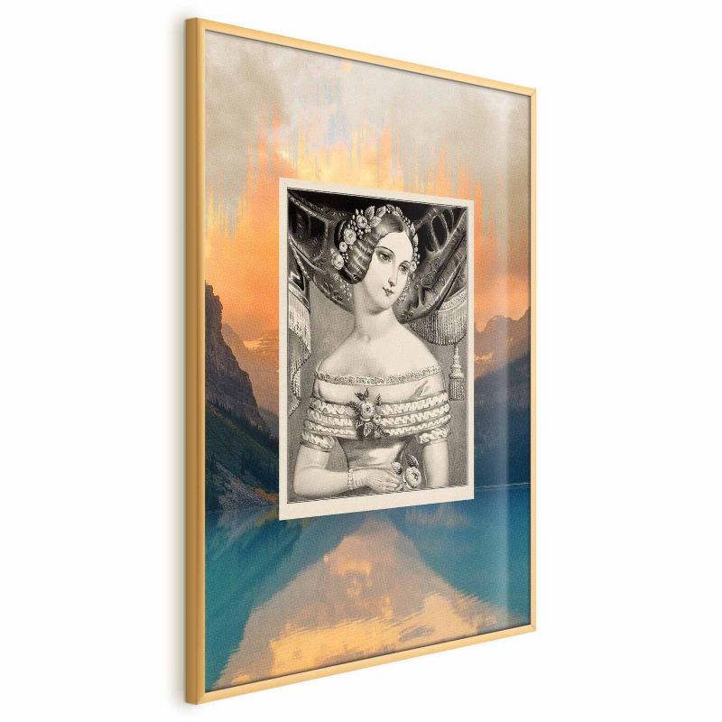 Plakat Artgeist Retro portret 40x60 cm z ramą złotą 1 szt