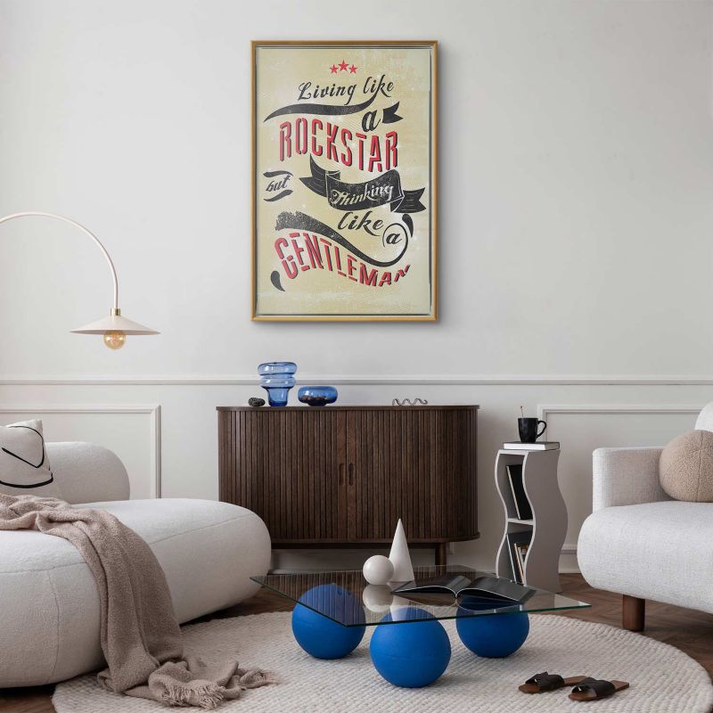 Plakat Artgeist Rockstar 21x30 cm z ramą złotą 1 szt
