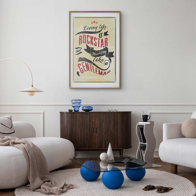 Plakat Artgeist Rockstar 40x60 cm z ramą złotą 1 szt