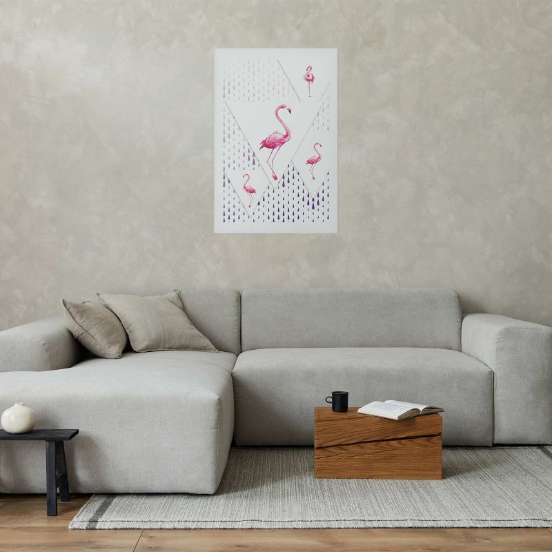 Plakat Artgeist Rodzina flamingów 29,7x42 cm bez ramy 1 szt