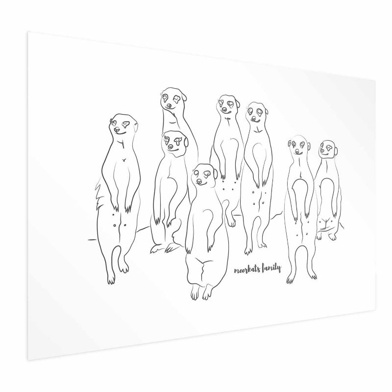 Plakat Artgeist Rodzina surykatek 30x21 cm bez ramy 1 szt