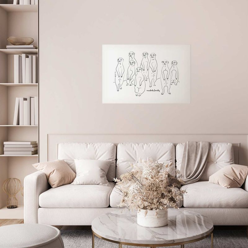Plakat Artgeist Rodzina surykatek 60x40 cm bez ramy 1 szt