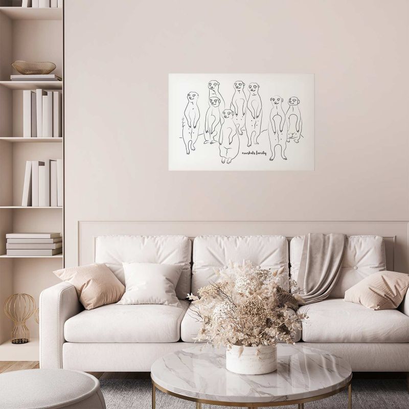 Plakat Artgeist Rodzina surykatek 90x60 cm bez ramy 1 szt