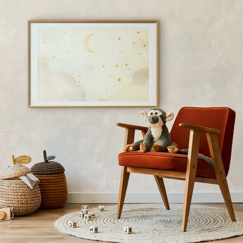 Plakat Artgeist Rozgwieżdżona noc 42x29,7 cm z ramą złotą 1 szt