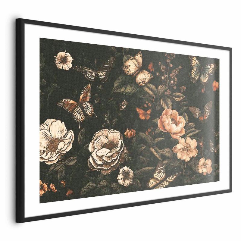 Plakat Artgeist Rustykalny ogród 90x60 cm z ramą czarną 1 szt