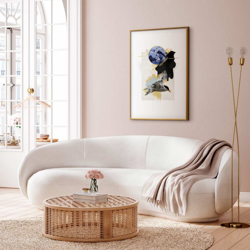 Plakat Artgeist Rybitwa antarktyczna 60x90 cm z ramą złotą 1 szt
