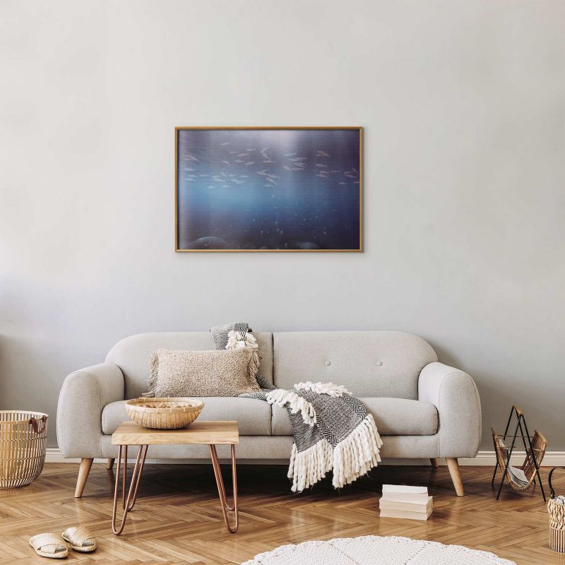 Plakat Artgeist Rybki w głębinach 60x40 cm z ramą złotą 1 szt