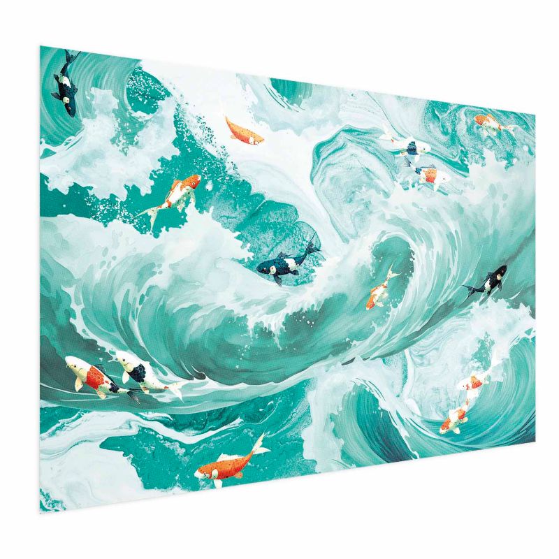 Plakat Artgeist Ryby i fale 42x29,7 cm bez ramy 1 szt