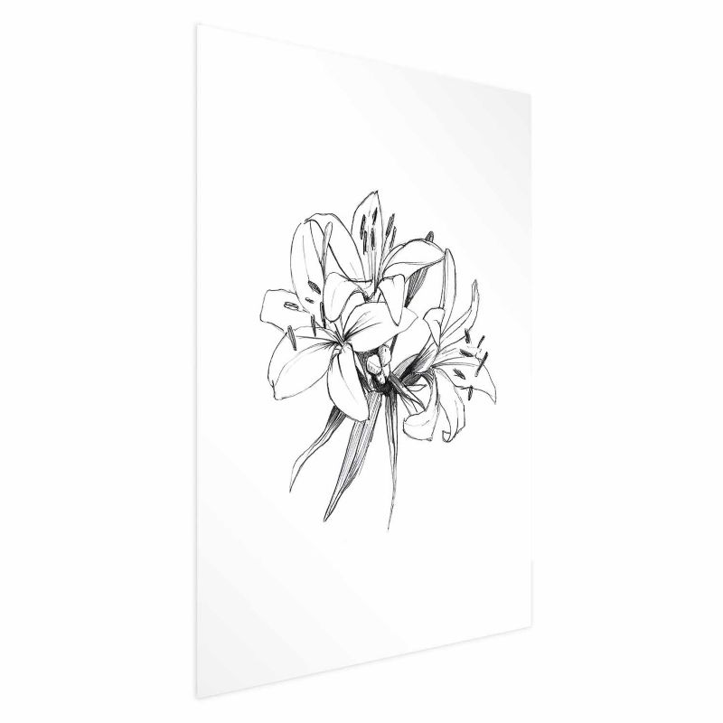 Plakat Artgeist Rysowane kwiaty 29,7x42 cm bez ramy 1 szt