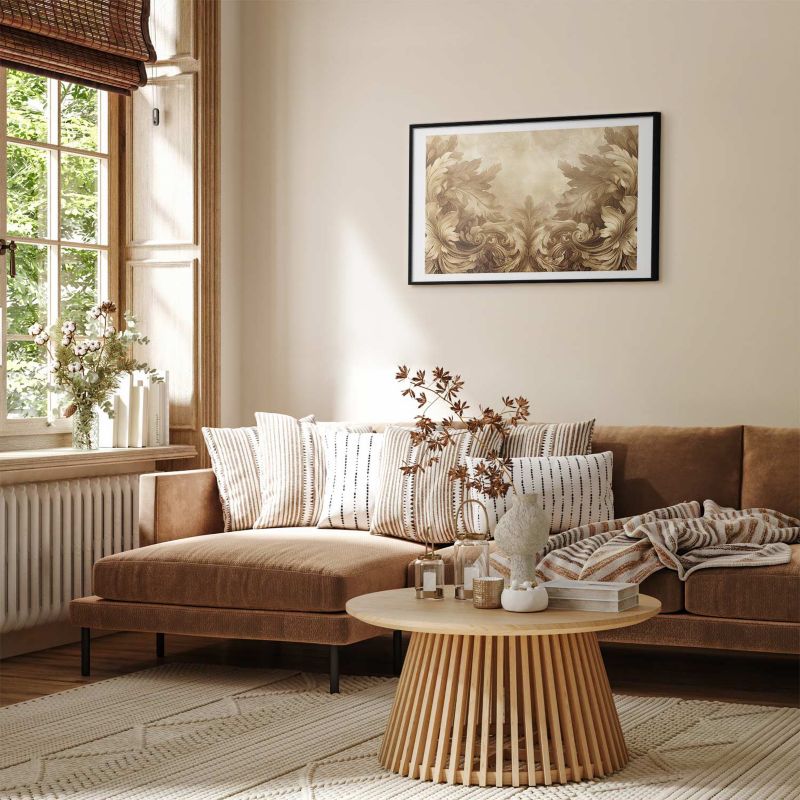 Plakat Artgeist Rzeźbione ornamenty 42x29,7 cm z ramą czarną 1 szt
