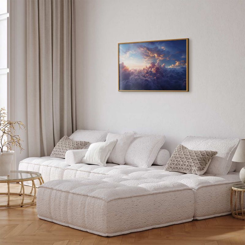 Plakat Artgeist Słońce w ukryciu 60x40 cm z ramą złotą 1 szt
