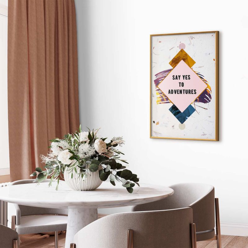 Plakat Artgeist Say yes 21x30 cm z ramą złotą 1 szt
