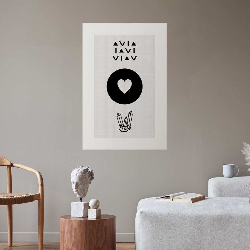 Plakat Artgeist Serce i kryształty 60x90 cm bez ramy 1 szt