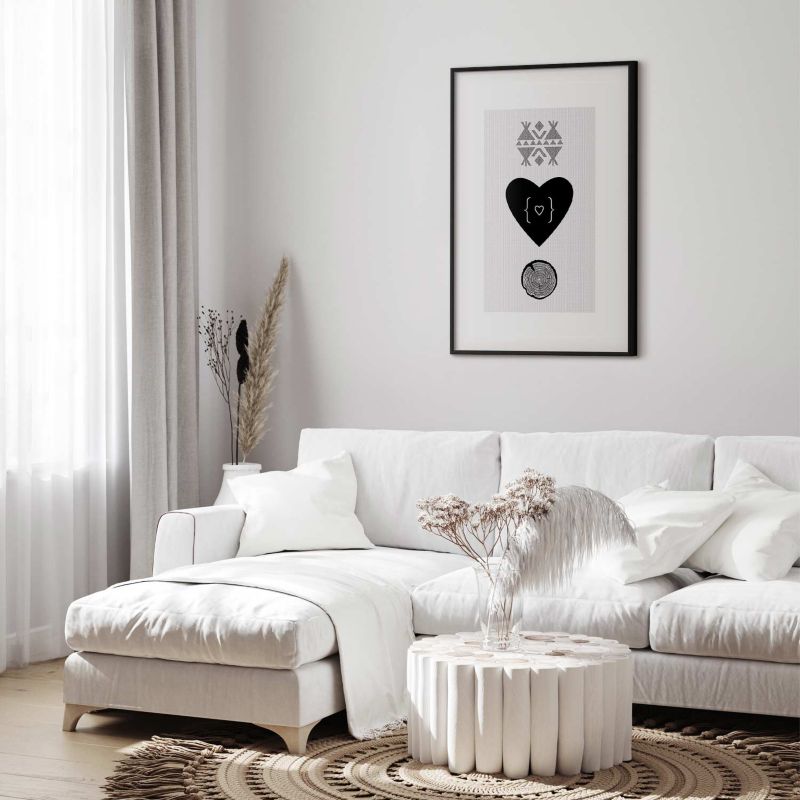 Plakat Artgeist Serce i pień 29,7x42 cm z ramą czarną 1 szt