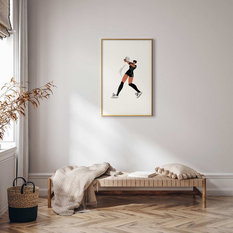 Plakat Artgeist Siatkarka 40x60 cm z ramą złotą 1 szt