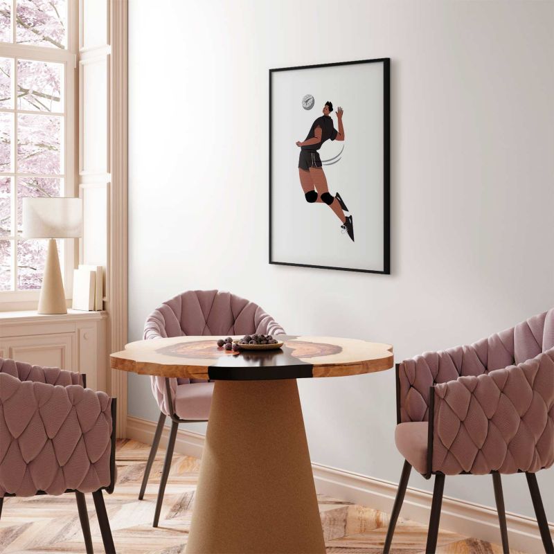 Plakat Artgeist Siatkarz 29,7x42 cm z ramą czarną 1 szt