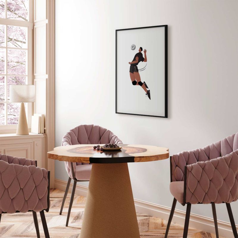 Plakat Artgeist Siatkarz 29,7x42 cm z ramą czarną 1 szt